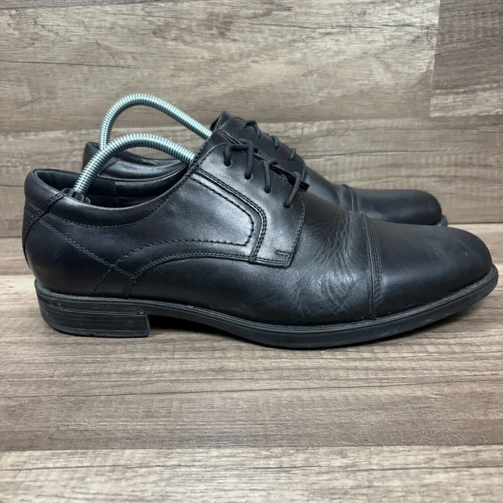 Florsheim Cap Toe Oxford Leather Black Mens US Size 10 11827-001 Shoes